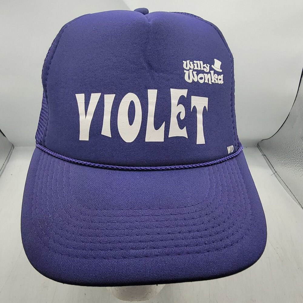 Willy Wonka Violet Adults Purple Trucker Hat Casual Outdoors Lightweight